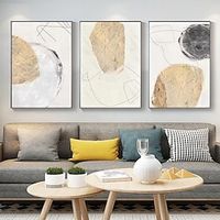 Modern Art Home Wall Decor Abstract Black Grey White Art Frameless Oil Painting Hand Painted Canvas Wall Decor Art Picture miniinthebox - thumbnail