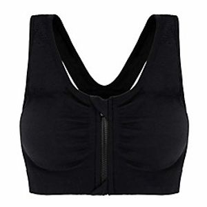 Women's Zipper Front Closure Wire Free Removable Cups Yoga Sport Bra Lightinthebox