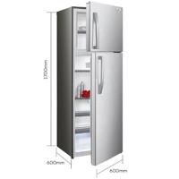 Gratus Top Mount Double Door Refrigerator Fridge Freezer With Humidity Control - GRFDD461HCX1