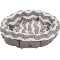 Petmate Precision Snoozzy Hip As A 21 Inch Zig Zag Gray And White Round Shearling