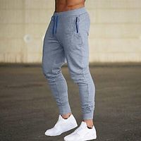 Men's Sweatpants Joggers Pocket Plain Comfort Breathable Outdoor Daily Going out Fashion Casual Black Light Grey miniinthebox - thumbnail