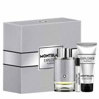 Mont Blanc Explorer Platinum (M) Set Edp 100Ml + Edp 7.5Ml + All-Over Shower Gel 100Ml (New Pack)