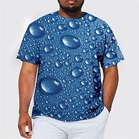 Men's Plus Size T shirt Tee Big and Tall Graphic Crew Neck Short Sleeve Spring  Summer Basic Fashion Streetwear Comfortable Casual Sports Tops Lightinthebox - thumbnail