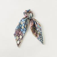 Printed Hair Scrunchie with Bow Accent