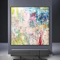 Colourful Abstract Painting Acrylic Oil Painting Painting on Canvas Abstract Art Paintings Original Large Wall Art Wall Art Lightinthebox - thumbnail