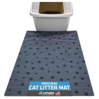 Drymate Cat Litter Mat Paw Stripe Grey Black 20X28 Inches