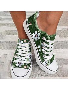 Women's Casual Fashion Floral Flat Canvas Shoes