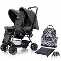 Teknum Twin Baby Stroller Combo - Dark Grey CM_TKLS_TWSDGYDBBW