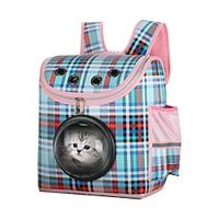 Dog Cat Pets Carrier Bag Travel Backpack Shoulder Messenger Bag Dog Carrier Backpack Adjustable Portable Breathable Plaid  Check Solid Colored Classic Oxford Cloth puppy Small Dog Training Outdoor Lightinthebox - thumbnail
