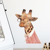 Cartoon Giraffe Wall Stickers Living Room Kids Room Kindergarten Removable PVC Home Decoration Wall Decal 1pc miniinthebox Cartoon Giraffe Wall Stickers Living Room Kids Room Kindergarten Removable PVC Home Decoration Wall Decal 1pc miniinthebox