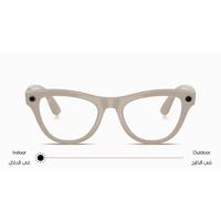 Ray-Ban Meta Skyler Shiny Chalky Gray Transitions Sapphire Smart Glasses - 4010 - 52 Ray-Ban Meta Skyler Shiny Chalky Gray Transitions Sapphire Smart Glasses - 4010 - 52