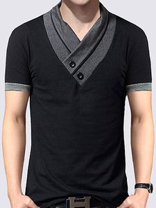 V-Neck Men Contrast Trim T-Shirt