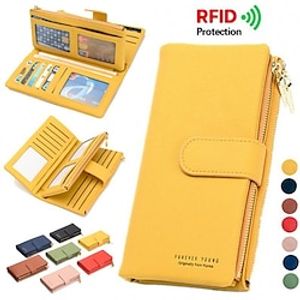 RFID Double-layer New Women Pu Leather Long Wallets Hasp Purses Large Capacity Card Holder Wallet Multifunction Clutch Purse Lightinthebox
