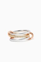 Gold Sonny Diamond Pavé Linked Rings - thumbnail