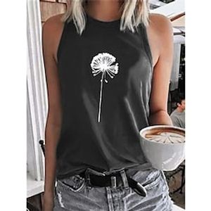 european and american women's clothing ebay wish independent station 2021 summer round neck urban casual fashion printing sleeveless Lightinthebox