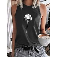 european and american women's clothing ebay wish independent station 2021 summer round neck urban casual fashion printing sleeveless Lightinthebox - thumbnail