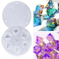 2PCS Dropping Resin Polyhedral Dice Keychain DIY Running Group Board Game Dice Silicone Mold Lightinthebox