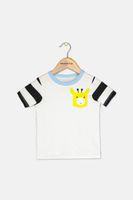 Toddlers Baby Boys Giraffe Pocket Tee  Angel White - thumbnail