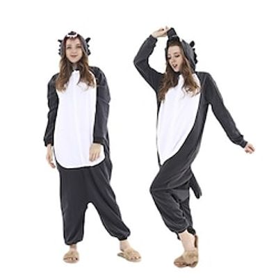 Adults' Kigurumi Pajamas Nightwear Onesie Pajamas Wolf Animal Animal Onesie Pajamas Pajamas Funny Costume Coral fleece Cosplay For Men and Women Masquerade Animal Sleepwear Cartoon Lightinthebox