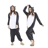 Adults' Kigurumi Pajamas Nightwear Onesie Pajamas Wolf Animal Animal Onesie Pajamas Pajamas Funny Costume Coral fleece Cosplay For Men and Women Masquerade Animal Sleepwear Cartoon Lightinthebox - thumbnail
