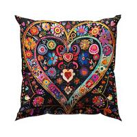 Heart Colorful Pattern 1PC Throw Pillow Covers Multiple Size Coastal Outdoor Decorative Pillows Soft Velvet Cushion Cases for Couch Sofa Bed Home Decor Lightinthebox