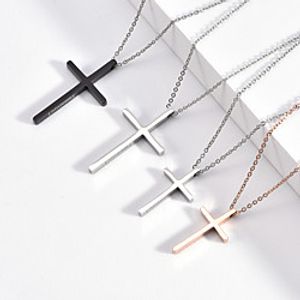 stainless steel couple cross pendant necklace simple Lightinthebox