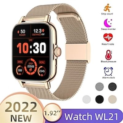 696 WL21 Smart Watch 1.92 inch Smartwatch Fitness Running Watch Bluetooth Pedometer Call Reminder Sleep Tracker Compatible with Android iOS Women Men Hands-Free Calls Message Reminder Custom Watch Lightinthebox