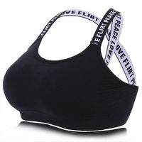 Sexy Criss-Cross Back Massage Padding Letters Printing Straps Vest Bra