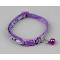 Pets Club Adjustable Cat Collar With Bell- Purple