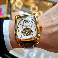 AOKULASIC Top Brand Men Watch Automatic Mechanical Mens Watches Tourbillon Fashion Waterproof Luxury Moon Tonneau orologio uomo Lightinthebox - thumbnail
