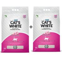 Cats White 10L Baby Powder Clumping Cat Litter + (Get 1 Free)