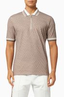 Sport Slim Fit Polo in Printed Double Knit Jersey - thumbnail