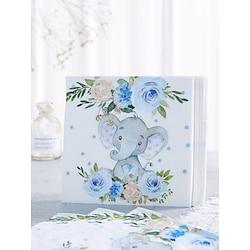 24 pieces/set of elephant flower disposable napkins 1313 inch 2-storey elephant baby shower party napkin baby sex revealing party paper tray suitable for little boy birthday bride shower baby show Lightinthebox