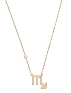 Horoscope Necklace Scorpio Medium Solid Diamond Dot 1 Diamond