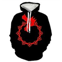 The Seven Deadly Sins Cosplay Anime Cartoon Manga 3D Harajuku Graphic Kawaii Hoodie For Men's Women's Adults' 3D Print 100% Polyester miniinthebox - thumbnail