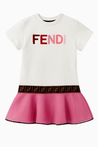 Logo FF Band Cotton T-Shirt Dress