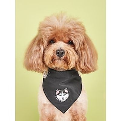 Dog Cat Dog Scarf Triangle Bibs Accessories Dog Birthday Bandana Hat Animal Animal Party Outdoor Dog Clothes Puppy Clothes Dog Outfits Soft Black Costume for Girl and Boy Dog Polyster S M Lightinthebox