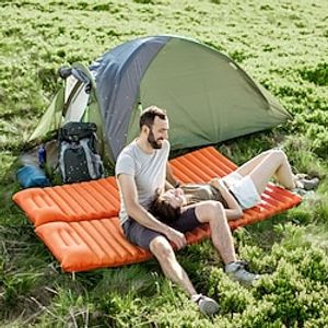 Air Mattress Bed Outdoor Camping Waterproof Portable Ultra Light (UL) Compact TPU 1906810 cm for 1 person Camping  Hiking Beach Camping  Hiking  Caving All Seasons Blue Orange Lightinthebox