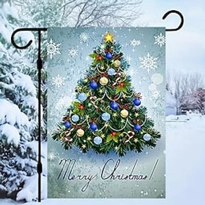 Christmas Tree Garden Flag, House Banner, Winter Happy New Year Decorative Flag For Party Yard Home Outdoor Decor, Christmas Decor Garden Flag, Home Decor, Outdoor Decor, Yard Decor Lightinthebox
