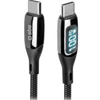 SBS 1m USB Type-C To Type-C Data Sync Charging Cable, Black (TECABLETCCLED100WK)