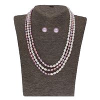 Abhi 3 Lines Pearl Necklace Set (JPAU-21-296) Abhi 3 Lines Pearl Necklace Set (JPAU-21-296)