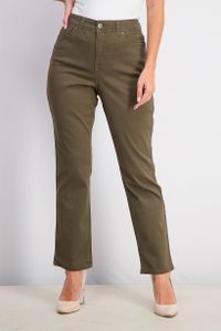 Womens Curvy-Fit Straight Leg Jeans  Deep Moss