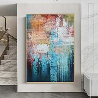 Mintura Handmade Oil Paintings On Canvas Wall Art Decoration Modern Abstract Picture For Home Decor Rolled Frameless Unstretched Painting miniinthebox - thumbnail