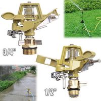 Garden Metal Impulse Spike Water Sprinkler Sprayer Watering Lawn 360°Rotary Yard Irrigation