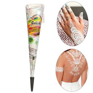 Natural White Henna Paste Cone Temporary Tattoo Body Art Tool