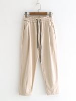 Casual Elastic Waist Drawstring Pocket Pants