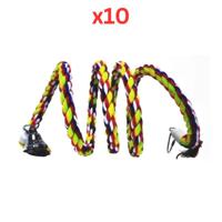 Pets Club Natural Wooden Bird Toy With Bell H-30Cm, W-6 Cm (Pack of 10)