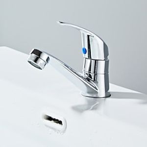 Bathroom Sink Faucet, Stainless Steel Centerset Single Handle One Hole Hot Cold Water Bath Taps Lightinthebox