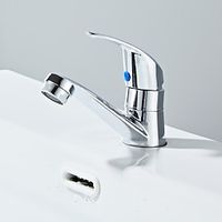 Bathroom Sink Faucet, Stainless Steel Centerset Single Handle One Hole Hot Cold Water Bath Taps Lightinthebox - thumbnail