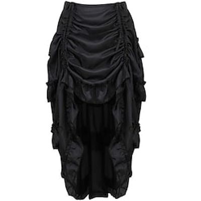 Pirate Punk  Gothic Medieval 18th Century 19th Century Skirt Women's Flounced Asymmetric Hem Costume Vintage Cosplay Skirts Lightinthebox